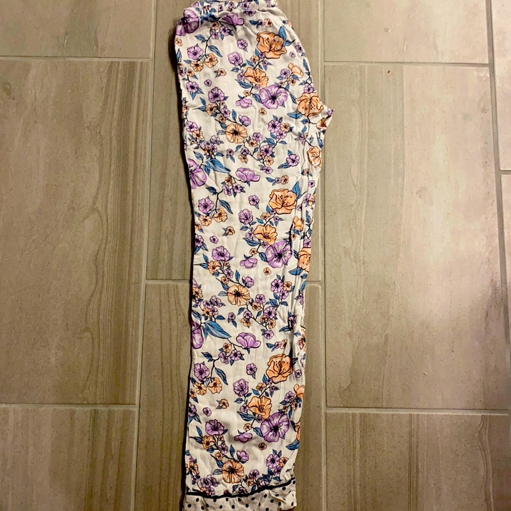 Floral pajama bottoms